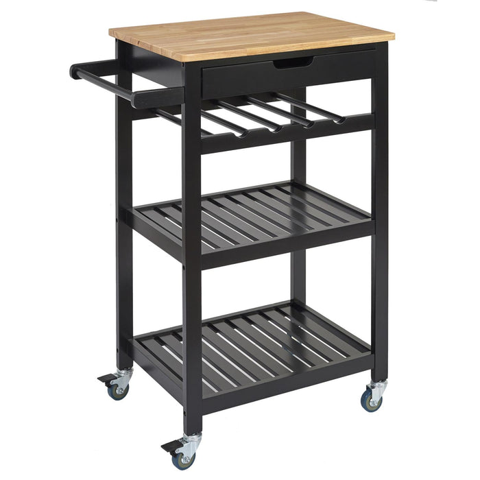 BLACK TROLLEY 40X61X84.5CM