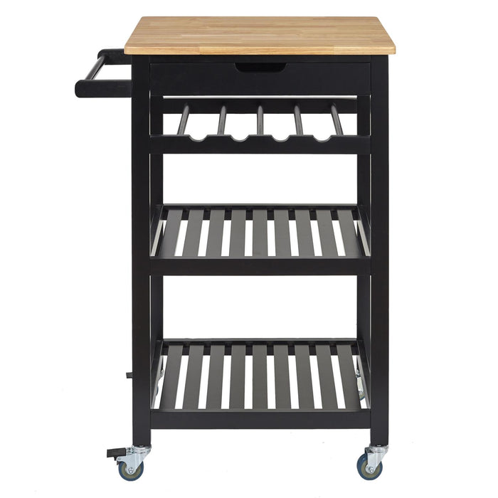 BLACK TROLLEY 40X61X84.5CM