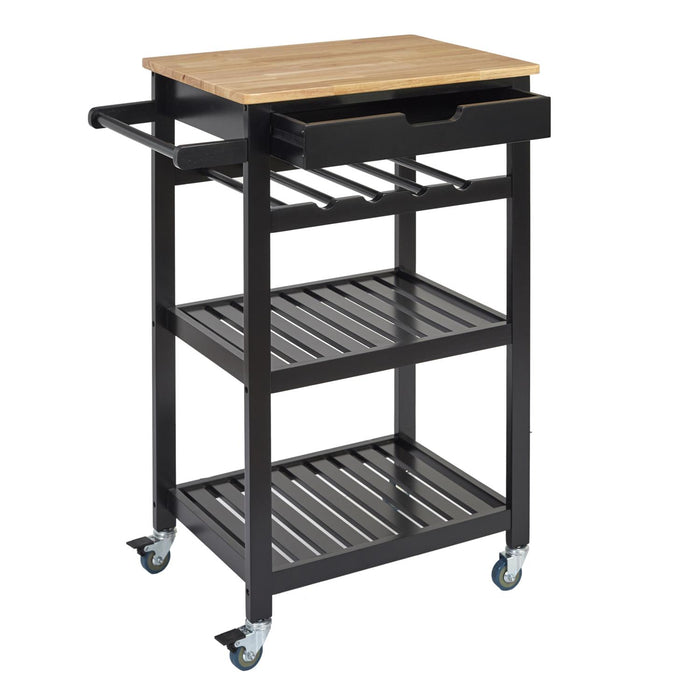 BLACK TROLLEY 40X61X84.5CM