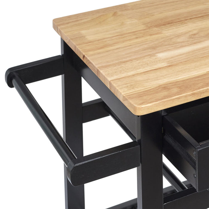 BLACK TROLLEY 40X61X84.5CM