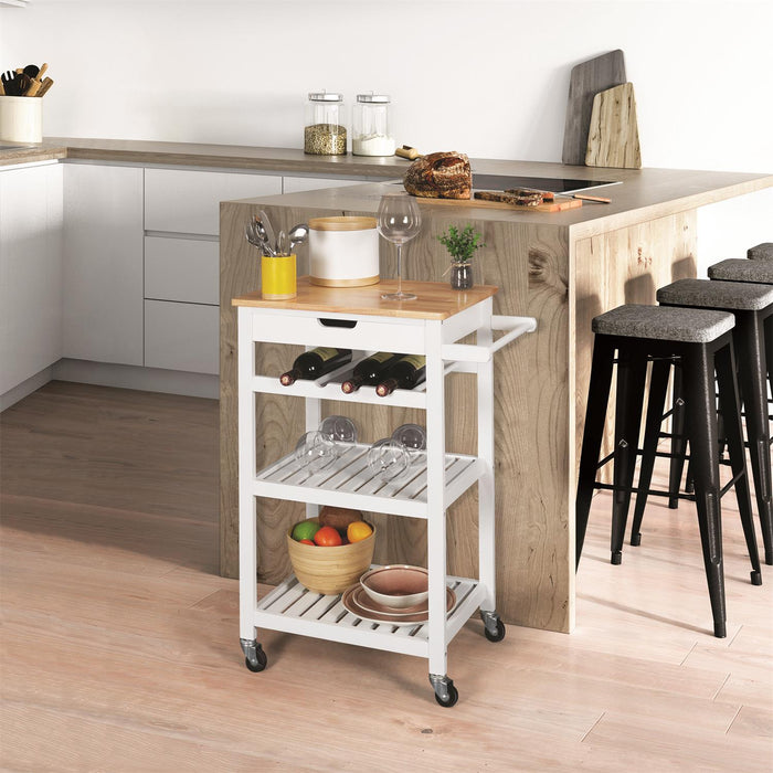 WHITE TROLLEY 40X61X84.5CM