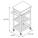 WHITE TROLLEY 40X61X84.5CM