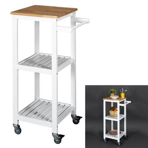 WHITE TROLLEY 37X45X84.5CM