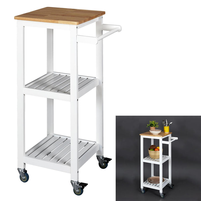 WHITE TROLLEY 37X45X84.5CM