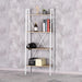 WOOD AND WHITE METAL SHELF 148X60X32.5CM