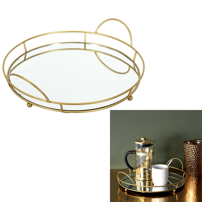 MIRROR SERVING TRAY 34 CM