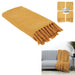 YELLOW WAFFLE SOFA THROW 130X160CM