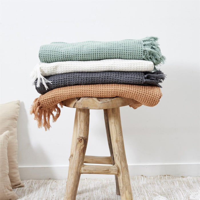 IVORY WAFFLE SOFA BED 150X200CM M6