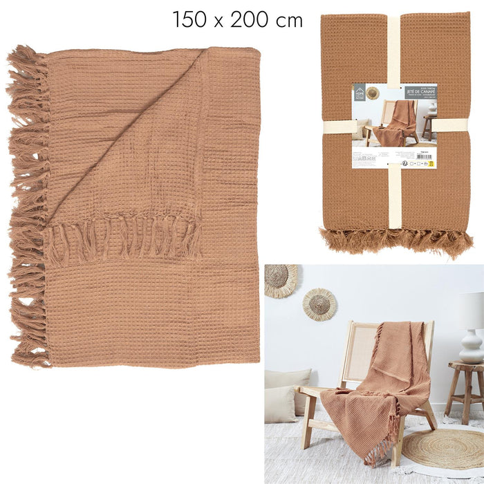 OCHRE WAFFLE SOFA SET 150X200CM M6