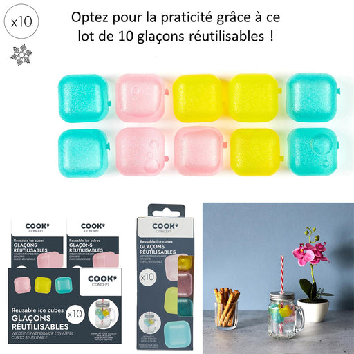 REUSABLE ICE CUBES X10