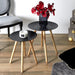 ROUND TRUNDLE TABLE EMBOSSED BLACK X2