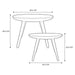 ROUND TRUNDLE TABLE EMBOSSED BLACK X2