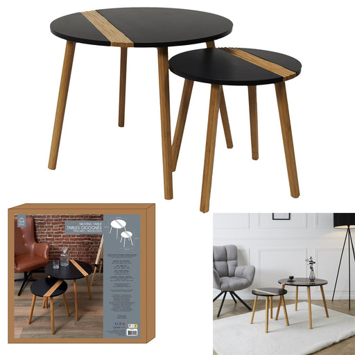 DUAL COLOR EMBOSSED BLACK X2 TRUNDLE TABLE