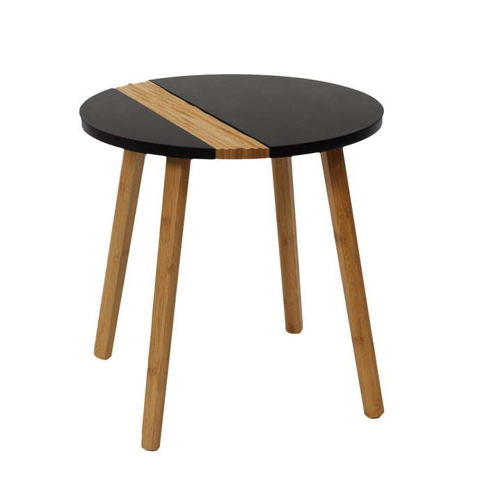 DUAL COLOR EMBOSSED BLACK X2 TRUNDLE TABLE