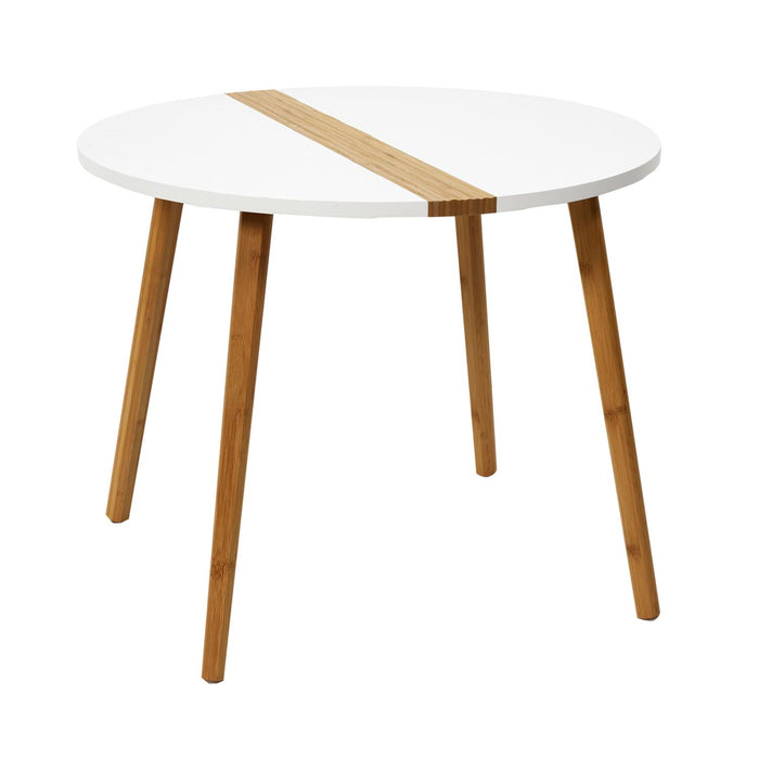 TWOTONE EMBOSSED WHITE X2 TRUNDLE TABLE