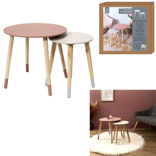 PINK X2 TWOTONE TRUNDLE TABLE