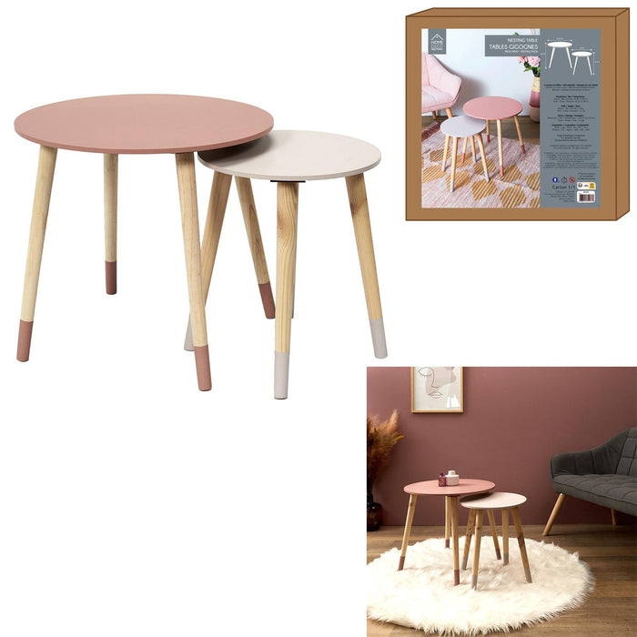 PINK X2 TWOTONE TRUNDLE TABLE