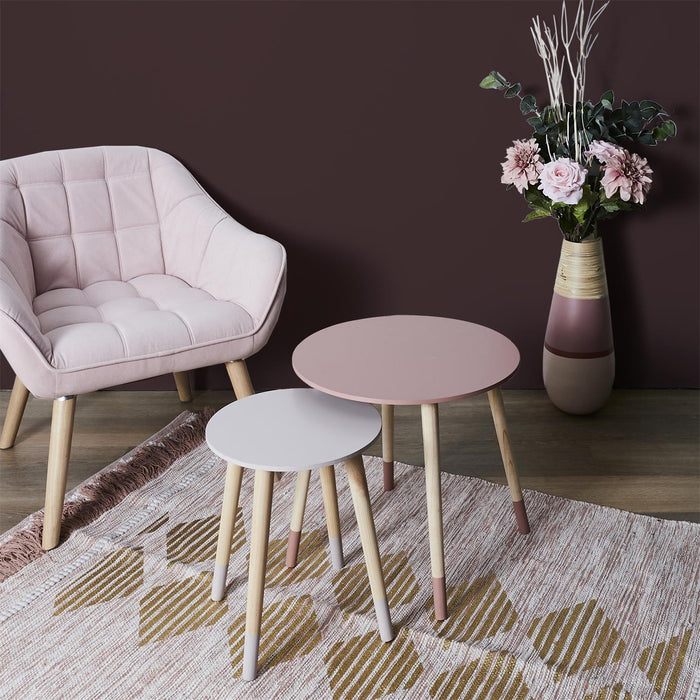 PINK X2 TWOTONE TRUNDLE TABLE