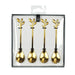 TEA SPOONS  GOLD LEAF DESIGN X4