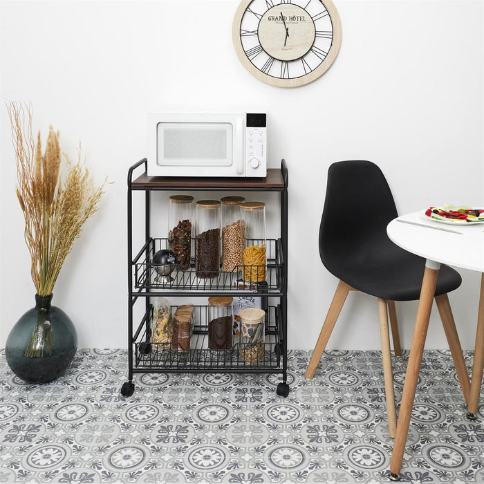 TABLE WITH DOLLIES AND 2 DRAWERS