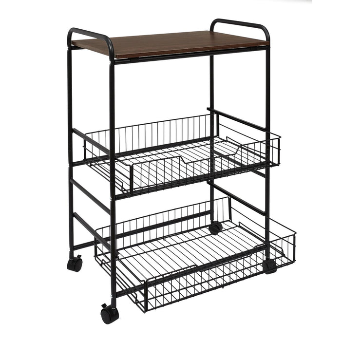 TABLE WITH DOLLIES AND 2 DRAWERS