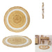 ROUND RUG JUTE WHITE COTTON 90CM