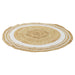 ROUND RUG JUTE WHITE COTTON 90CM