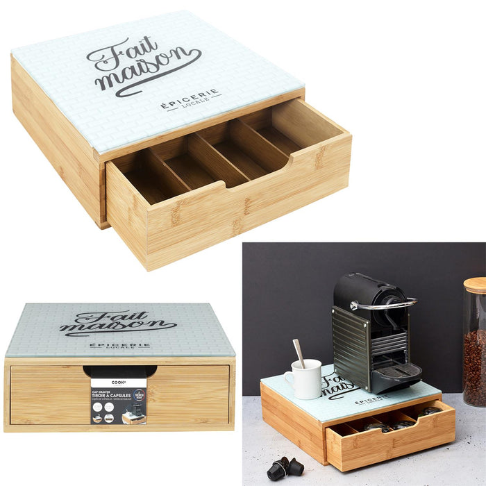 BROOKLYN WOOD AND GLASS CAPSULE HOLDER