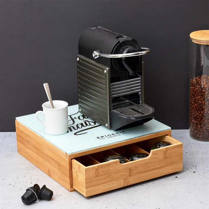 BROOKLYN WOOD AND GLASS CAPSULE HOLDER