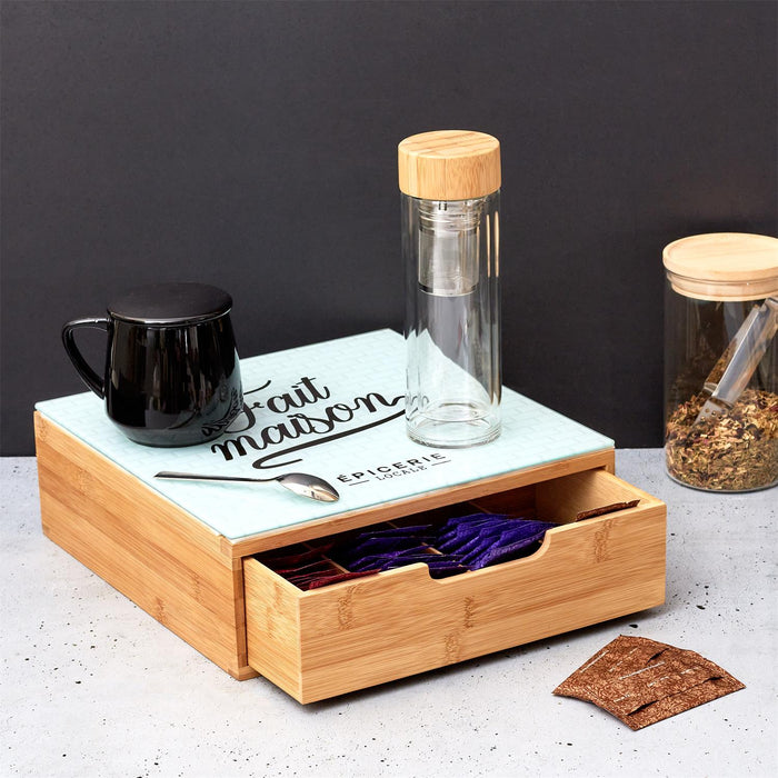 BROOKLYN WOOD AND GLASS CAPSULE HOLDER