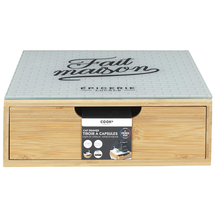 BROOKLYN WOOD AND GLASS CAPSULE HOLDER