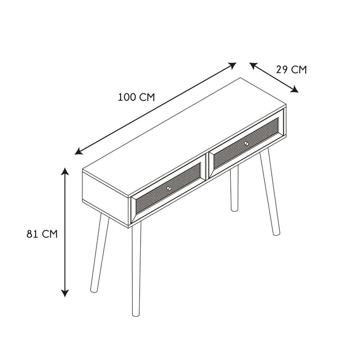 BALI 2 DRAWER CONSOLE