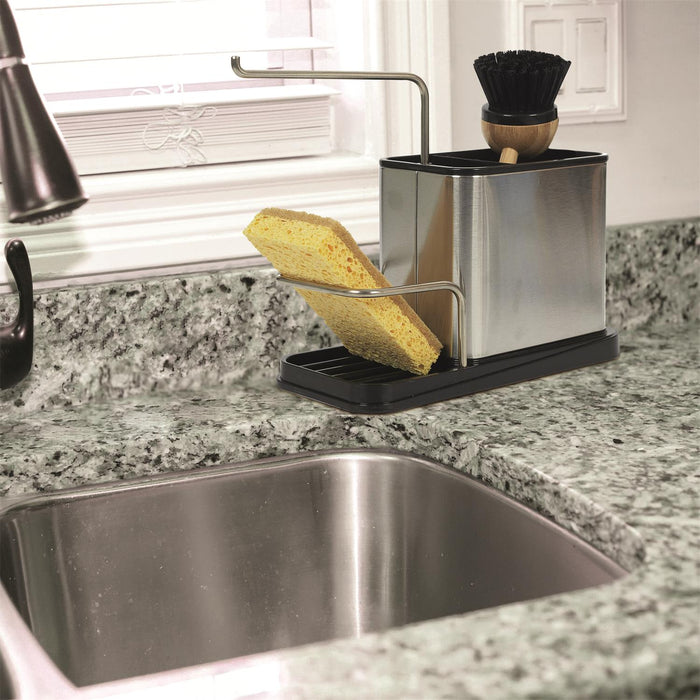 STAINLESS STEEL SPONGE AND BRUSH HOLDER 22X10X13CM