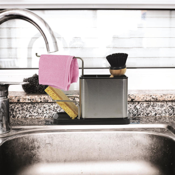 STAINLESS STEEL SPONGE AND BRUSH HOLDER 22X10X13CM