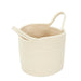 COTTON BASKET TERRACOTTA OCHRE IVORY X3
