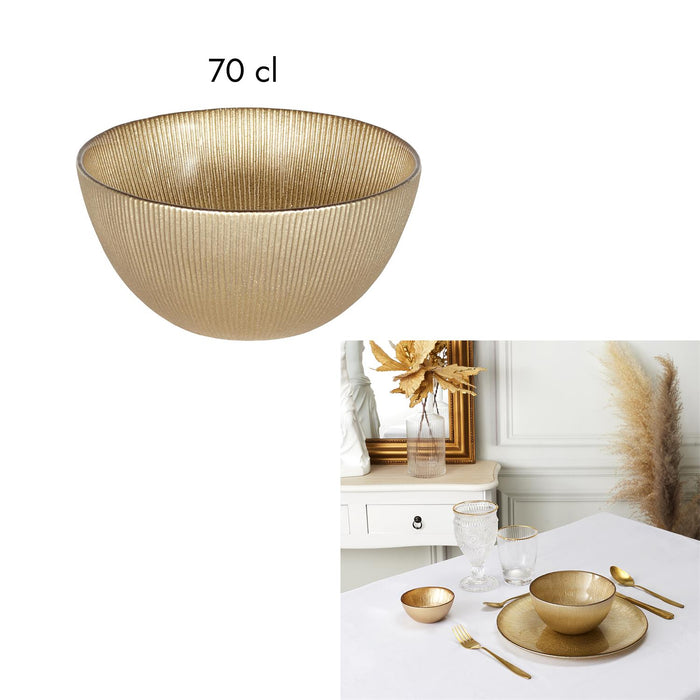 GLASS BOWL DORE 70CL