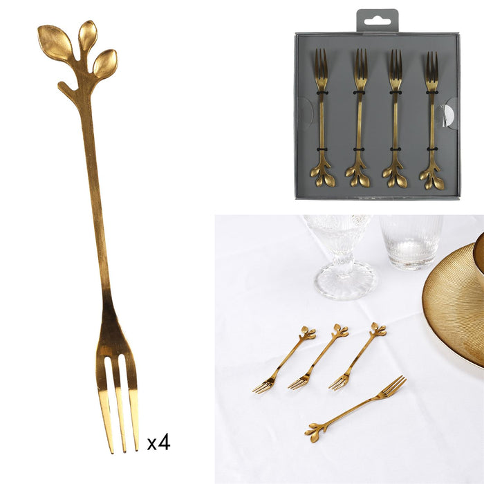 X4 GOLDEN DESSERT FORK