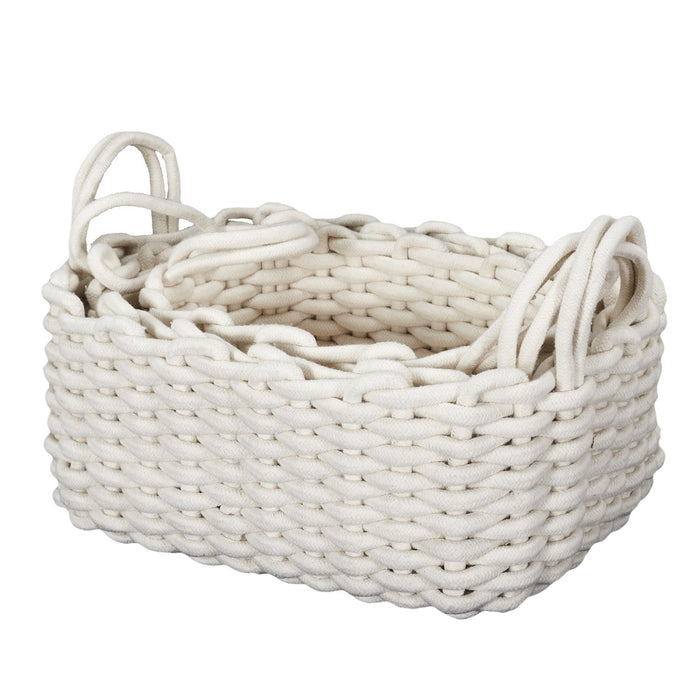 X3 WHITE KNIT BASKET