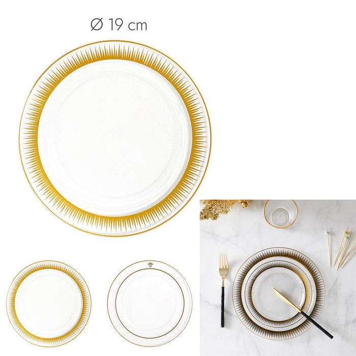 ROUND PLASTIC PLATE 19cm X6