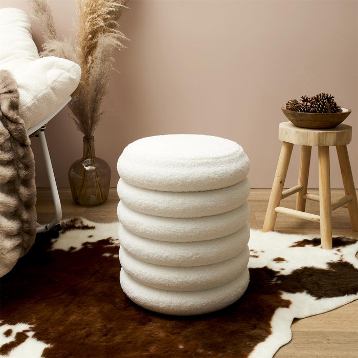 FREYA CURLY STORAGE OTTOMAN