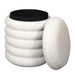 FREYA CURLY STORAGE OTTOMAN