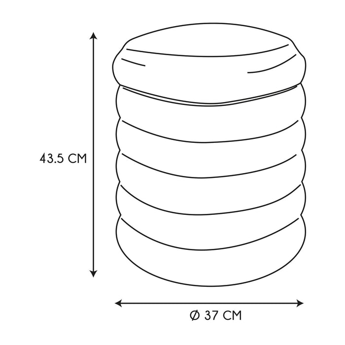 FREYA CURLY STORAGE OTTOMAN