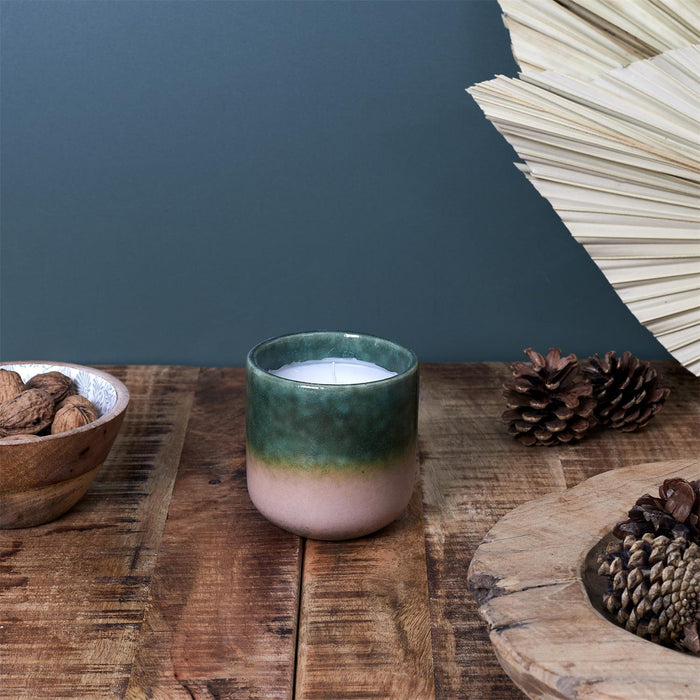 1 piece - GLAZE CERAMIC SCENTED CANDLE H9CM - for color option contact us on 03 46 45 47