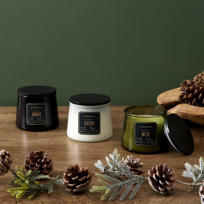 1 piece - PERFUMED CANDLE ALCHEMIST POT H8CM - for color option contact us on 03 46 45 47