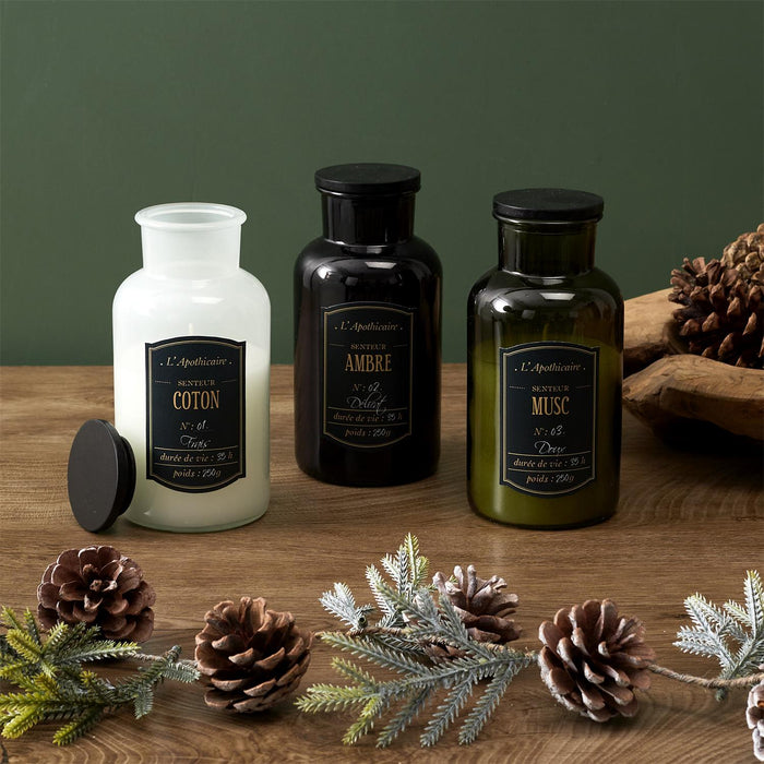 1 piece - PERFUMED CANDLE ALCHEMIST JAR H16CM - for color option contact us on 03 46 45 47