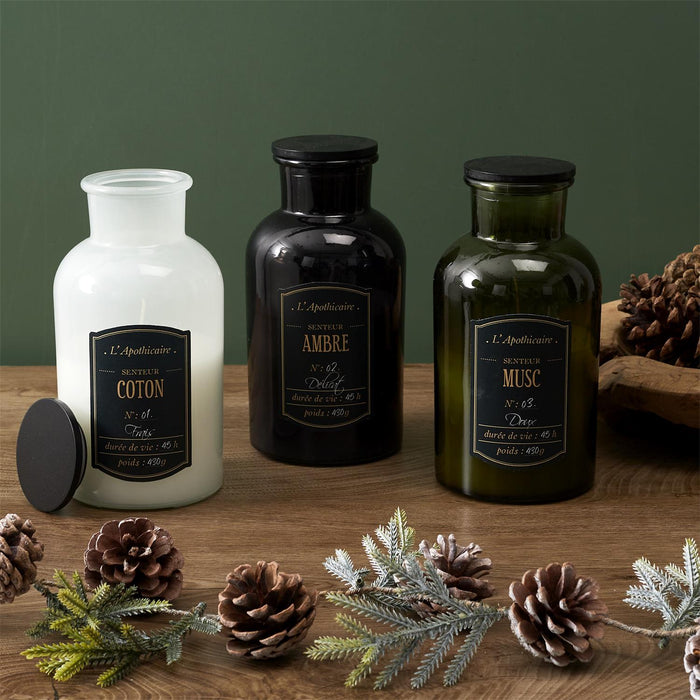 1 piece - PERFUMED CANDLE ALCHEMIST FLASK H20CM - for color option contact us on 03 46 45 47