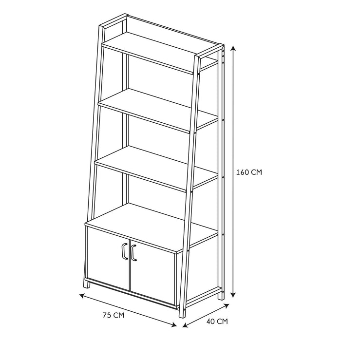 WOOD AND METAL LIBRARY BUFFET