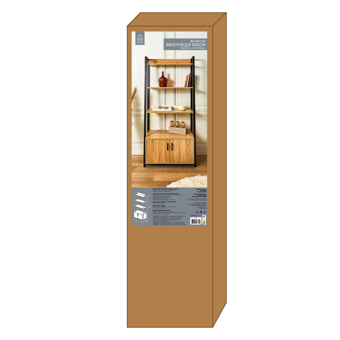 WOOD AND METAL LIBRARY BUFFET