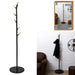 METAL COAT RACK BLACK AND WOOD