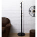METAL COAT RACK BLACK AND WOOD